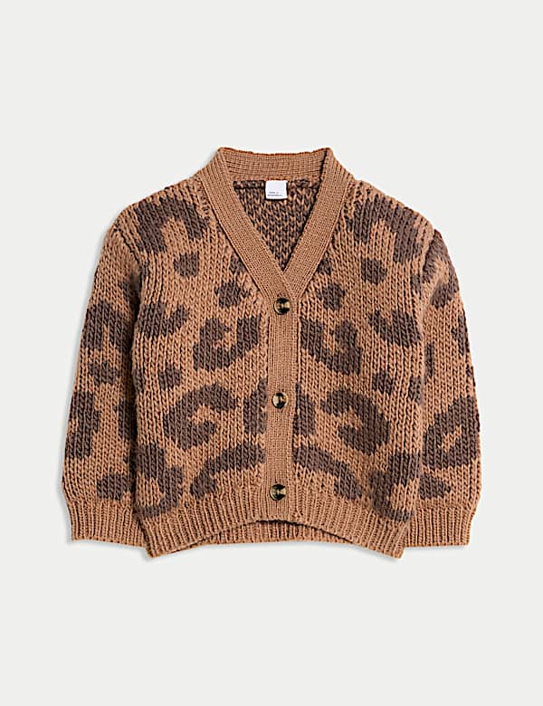 תלבושת 3 חלקים עם קרדיגן בהדפס מנומר (0 חודשים-6 שנים) - IL