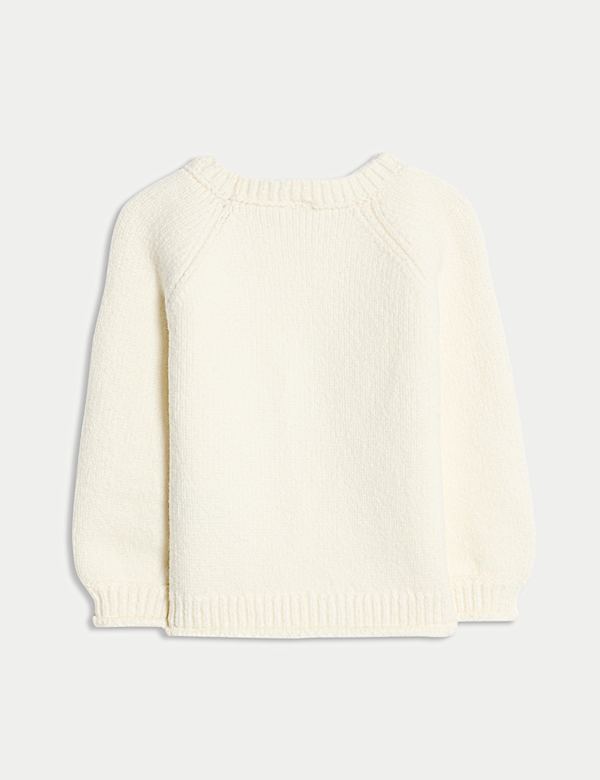 Cotton Rich Flower Embroidered Jumper (0 Mths-6 Yrs)