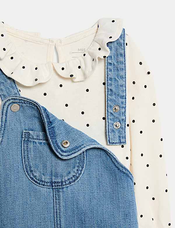 Conjunto de 3 vestidos de tops de algodón con mallas (0-3 años) - US