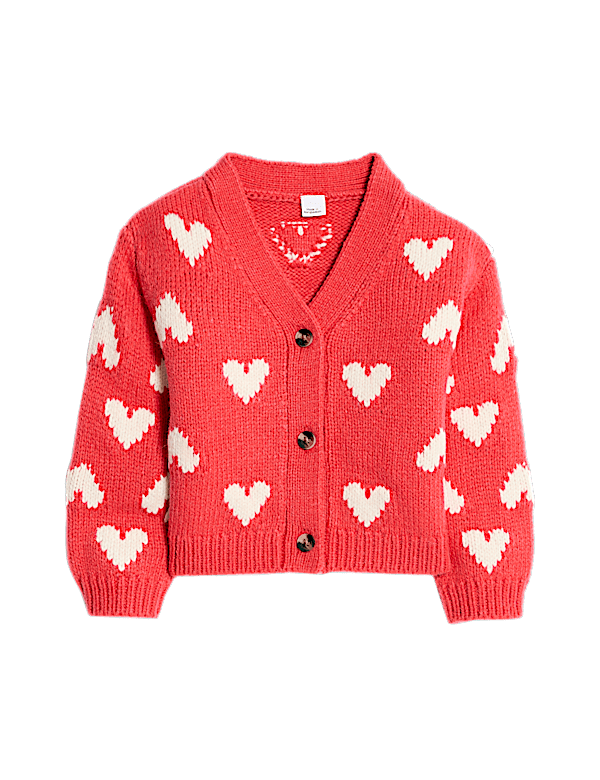 Heart Print Cardigan (0 Mths - 6 Yrs)