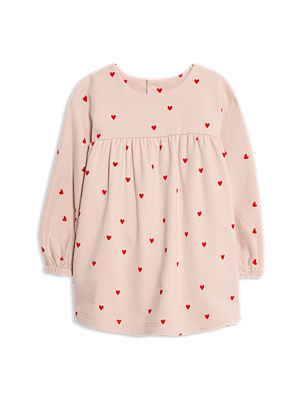 Cotton Rich Heart Sweater Dress (0-3 Years)