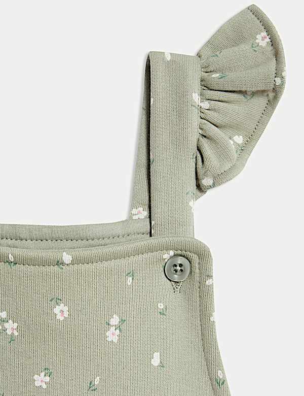 2pc Cotton Rich Patterned Dungaree Outfit (0 Mths - 3 Yrs)