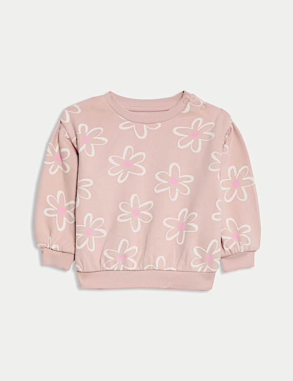 2pc Cotton Rich Floral Top & Bottom Outfit (0-6 Yrs)