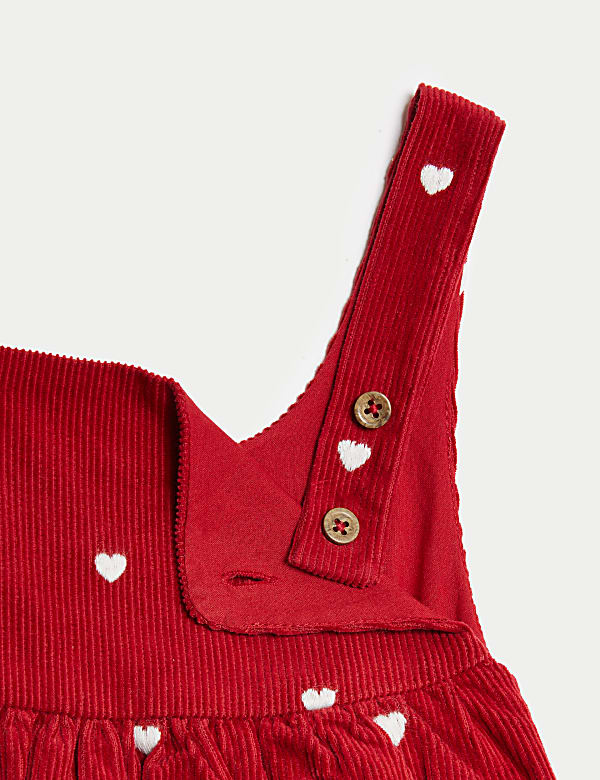 2pc Cord Heart Embroidered Outfit (0-3 Yrs) - VN