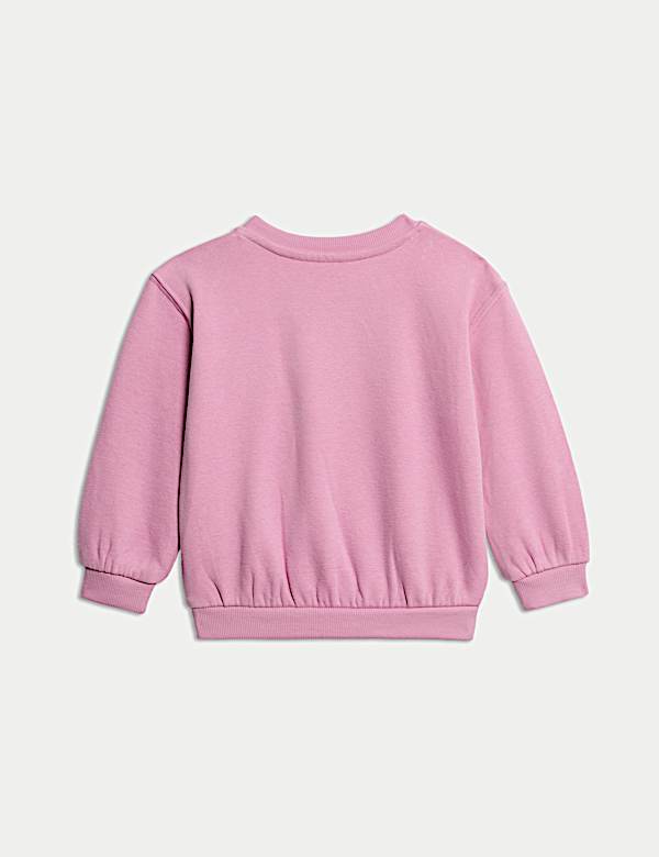 Φούτερ με σχέδιο λουλούδι και υψηλή περιεκτικότητα σε βαμβάκι (0-3 ετών) - GR