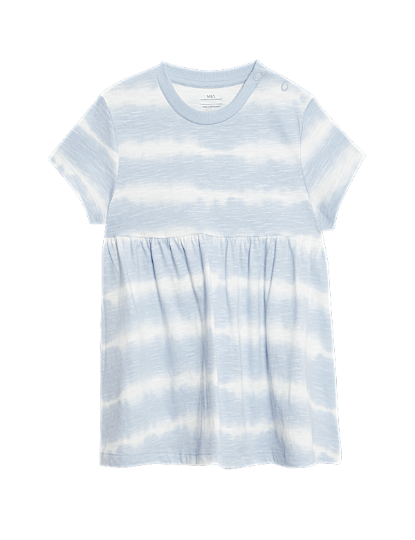 Pure Cotton Tie Dye Jersey Dress (0-3 Yrs)