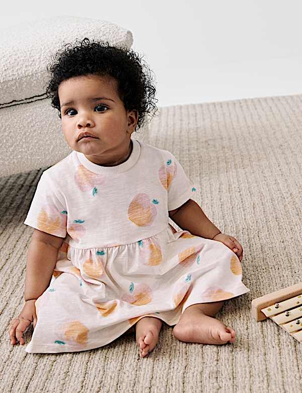 Jersey Peach Dress (0-3 Yrs) - NO