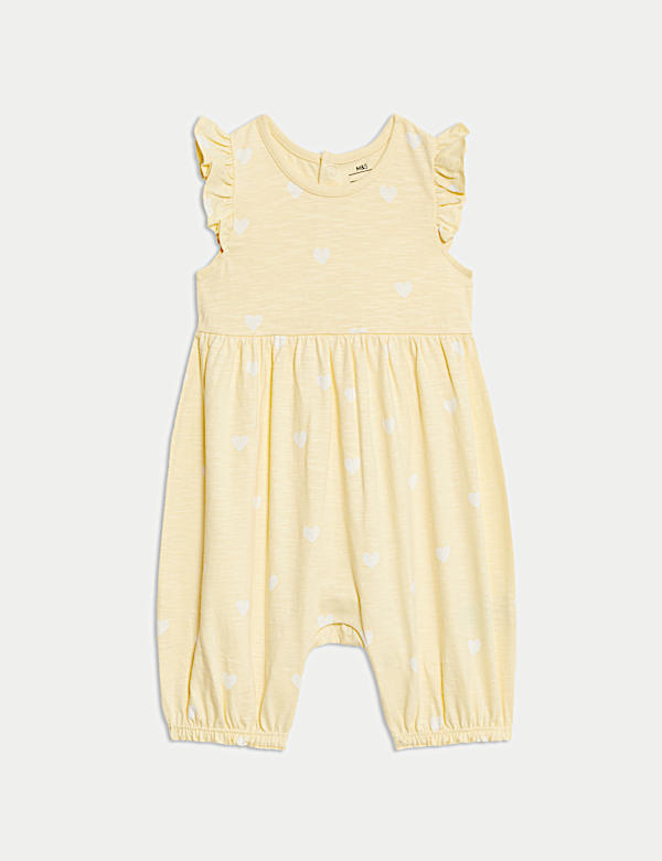 Pure Cotton Heart Print Romper (0-3 Yrs) - KG