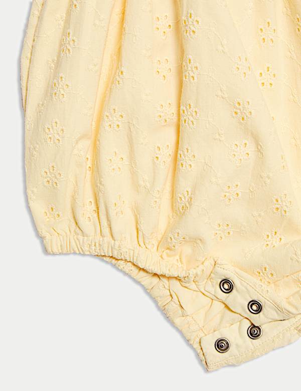 Pure Cotton Broderie Paddler (0-3 Yrs)