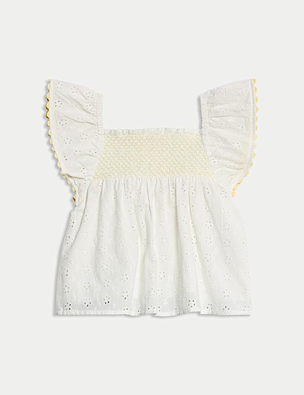 2pc Pure Cotton Broderie Outfit (0-6 Yrs)