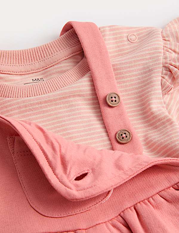 2pc Cotton Rich Jersey Dungarees with Top (0-3 Yrs) - IL