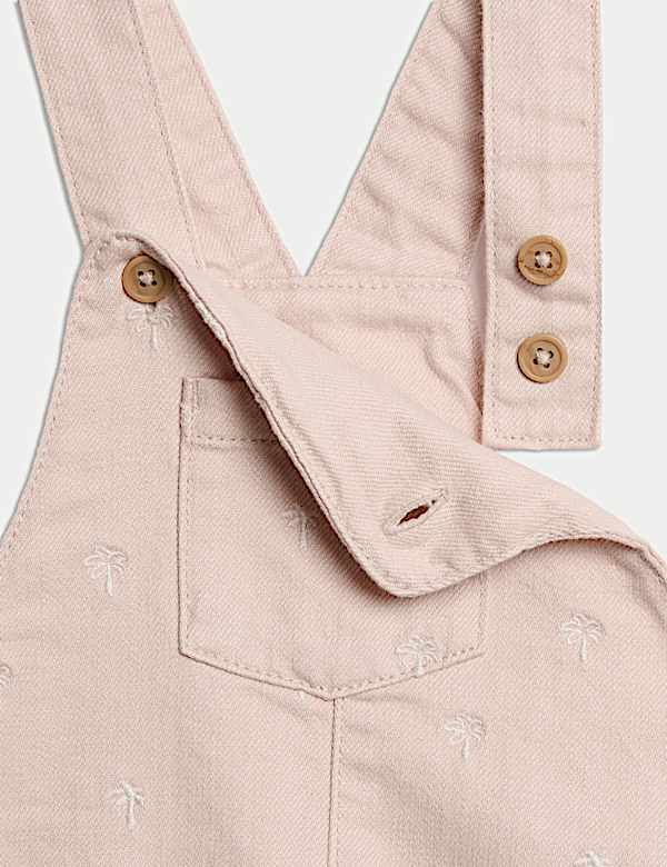 2pc Cotton Rich Embroidered Bibshort Outfit (0-2 Yrs)