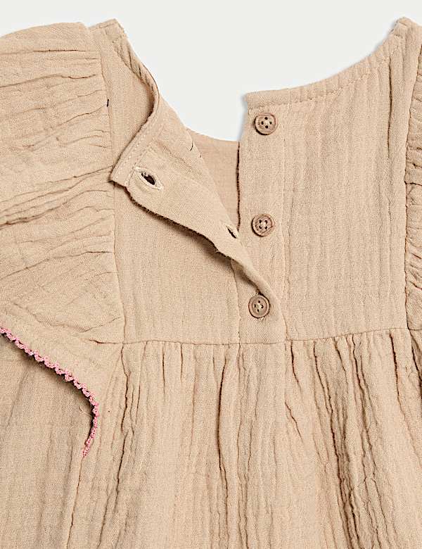 2pc Pure Cotton Frill Shorts Outfit (0-3 Yrs)