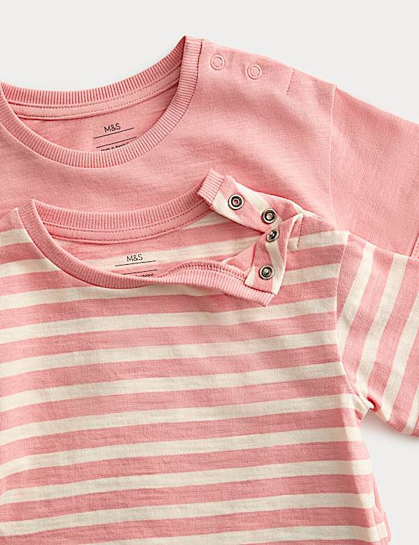 2 Pack Pure Cotton Patterned Tops (0-5 Yrs) - CY