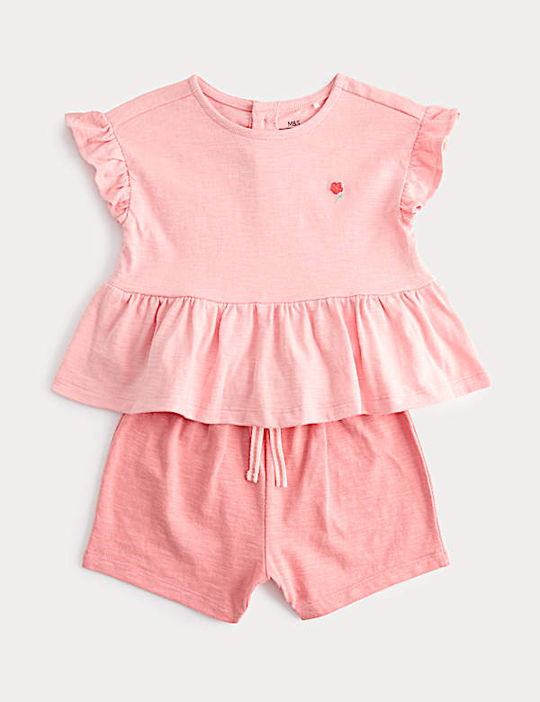 Pure Cotton Jersey Top & Short Outfit (0-5 Yrs)