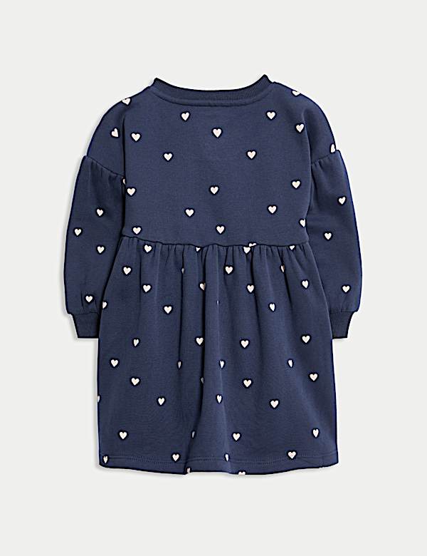 Cotton Rich Heart Print Dress (0-36 Mths) - JO