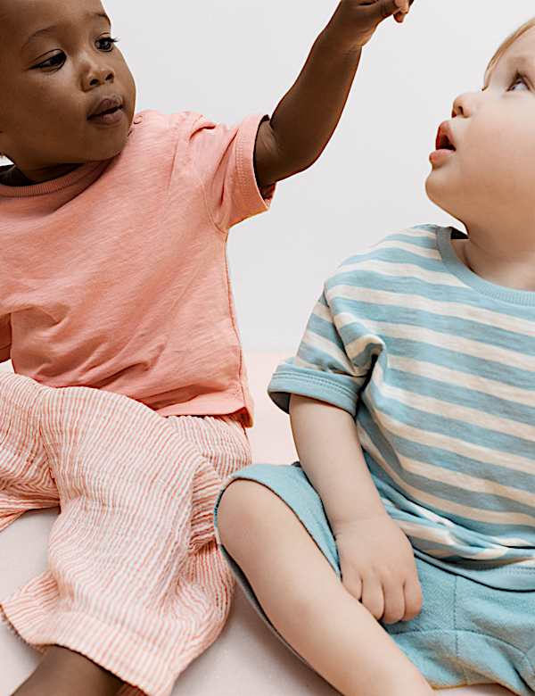Pure Cotton Striped Trousers (0-5 Yrs) - UA