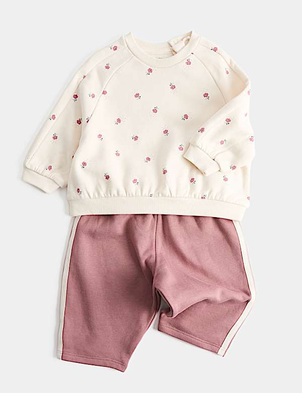 2 Piece Floral Sweatshirt & Wide Leg Joggers (0-5 Yrs)