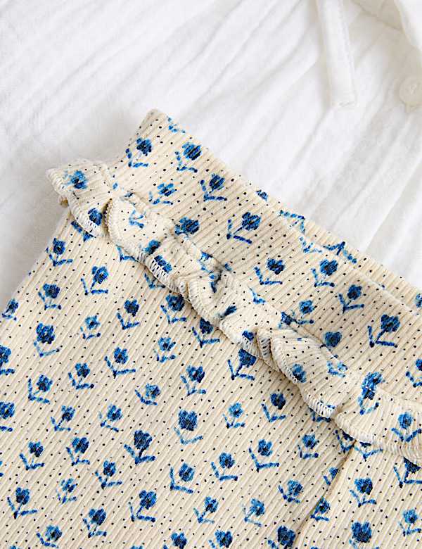 2pc Cotton Bow Blouse with Leggings (0-3 Yrs) - IL