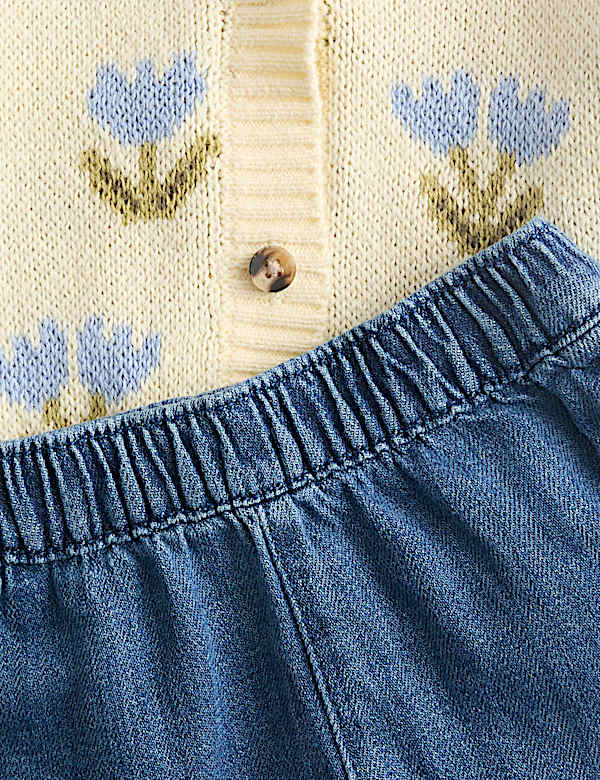 3-delige katoenrijke outfit (0-6 jaar) - BE