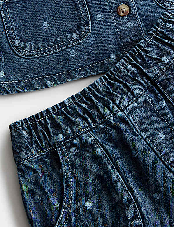 2pc Pure Cotton Denim Outfit (0-6 Yrs) - IL