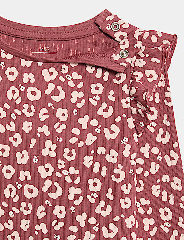 2pc Cotton Rich Leopard Top & Bottom Outfit (0-6 Yrs)