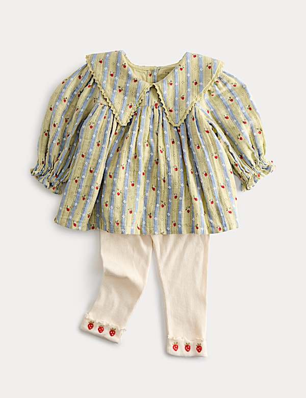 2 Piece Strawberry Top and Leggings Outfit (0-3 Yrs)