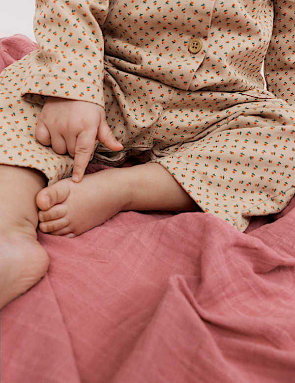 Pure Cotton Ditsy Floral All in One (0-3 Yrs) - EE