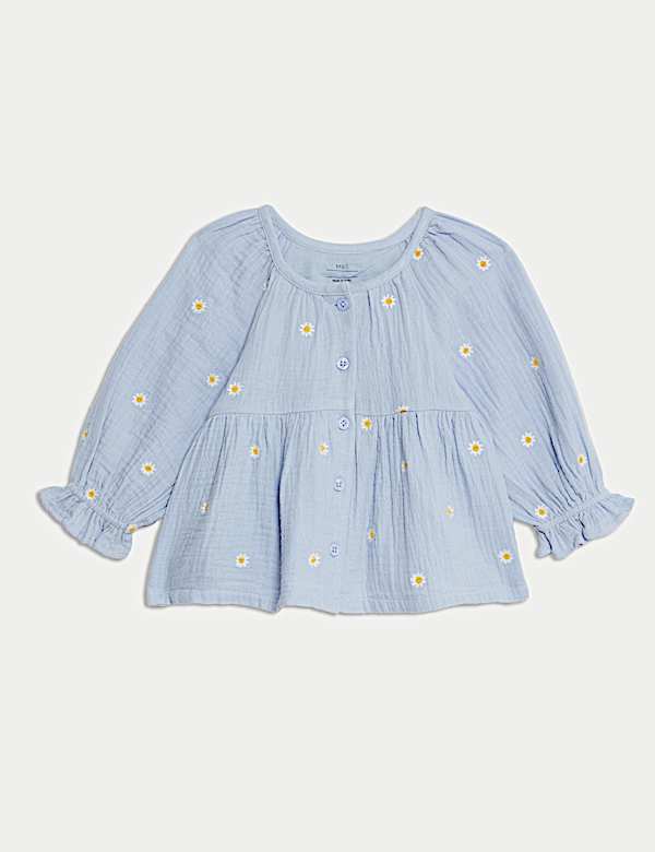 2pc Pure Cotton Embroidered Outfit (0-3 Yrs) - NL