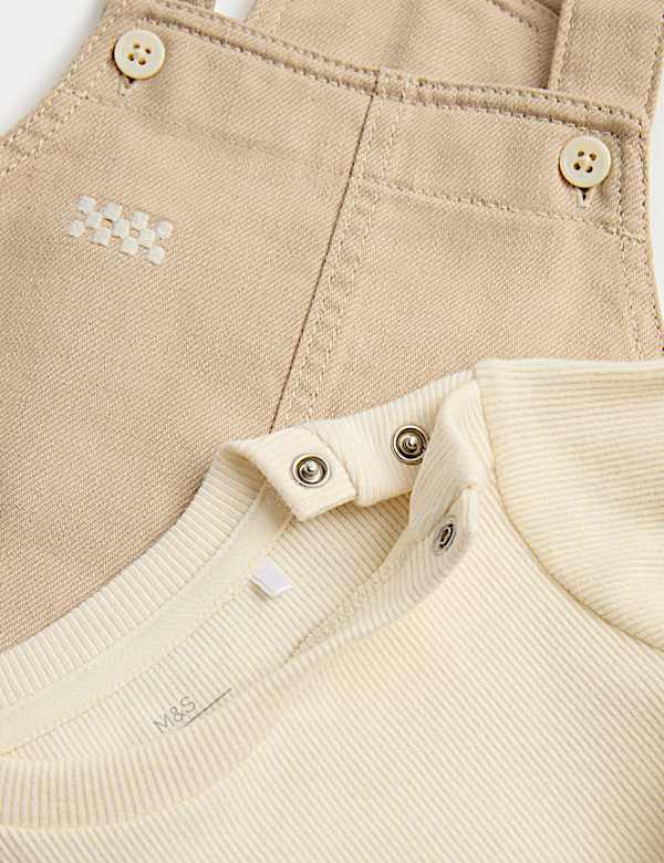 2 Piece Embroidered Pinny with Top (0-3 Yrs)