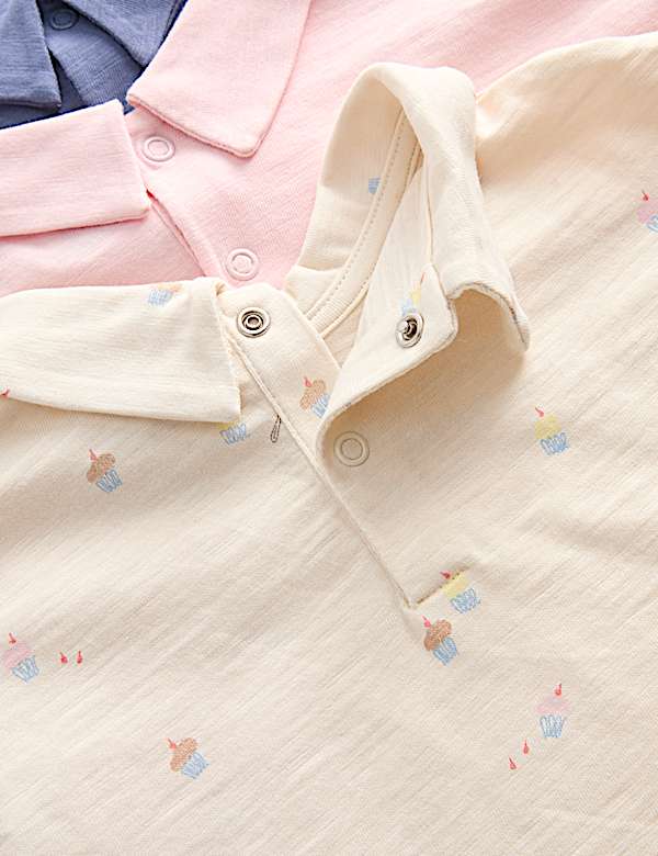 3 Pack Pure Cotton Neck Tie Tops (0-5 Yrs)