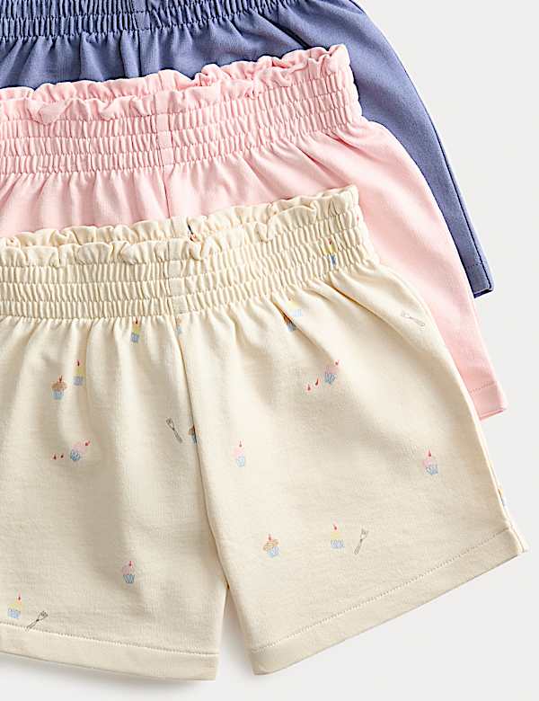 3er-Pack Shorts aus reiner Baumwolle mit Cupcake-Motiv (0&ndash;5 J.) - AT