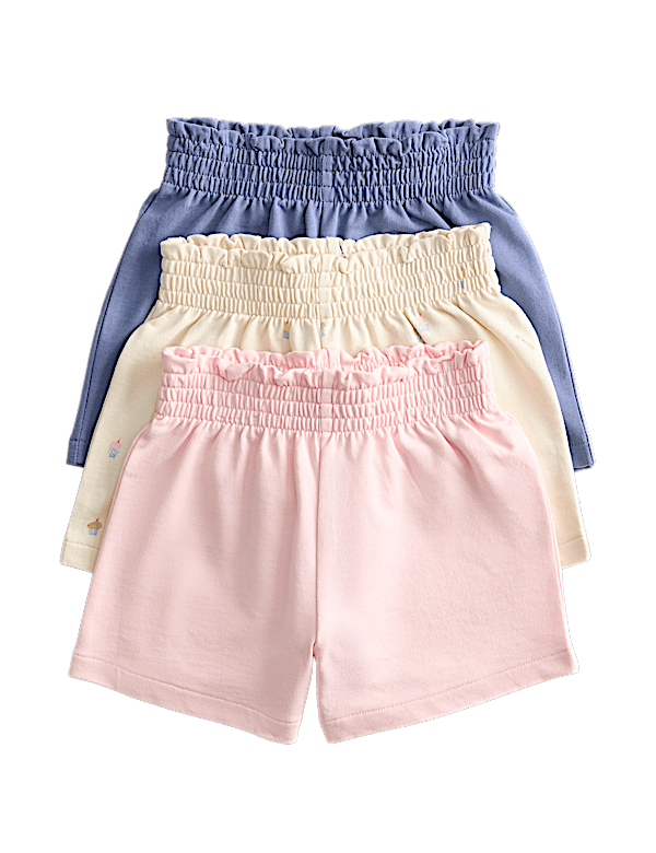3 Pack Pure Cotton Cupcake Shorts (0-5 Yrs)