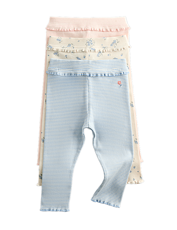 3 Pack Cotton Rich Printed Leggings (0-5 Yrs)