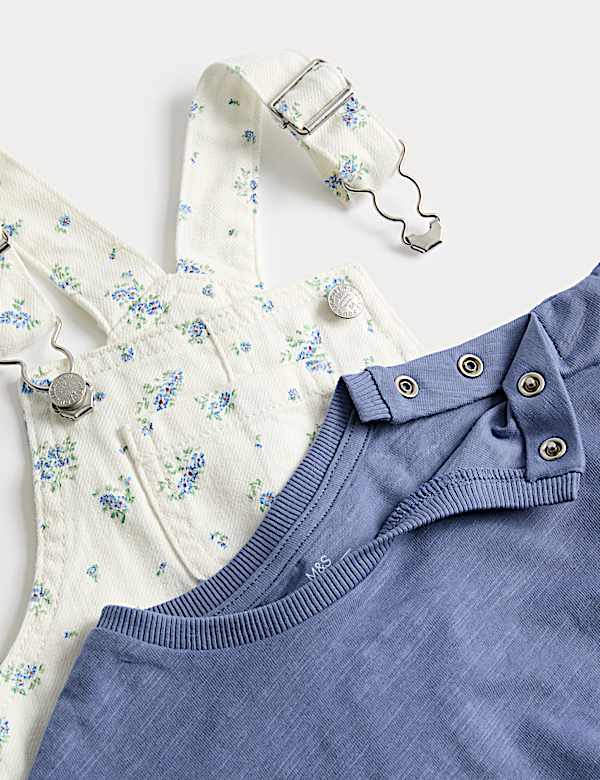 2 Piece Cotton Rich Dungaree Outfit (0-3 Yrs)