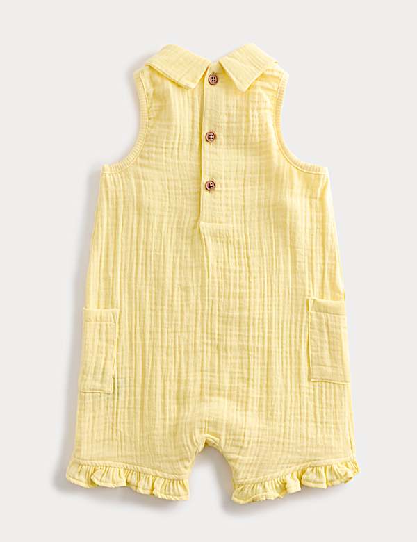 Pure Cotton Tie Collar Romper (0-3 Yrs)