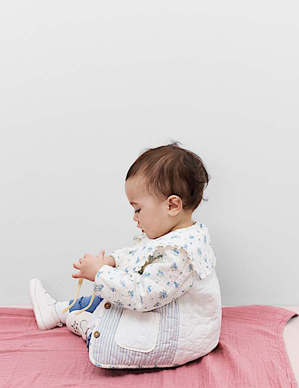 Pure Cotton Patchwork Jacket (0-5 Yrs) - AL