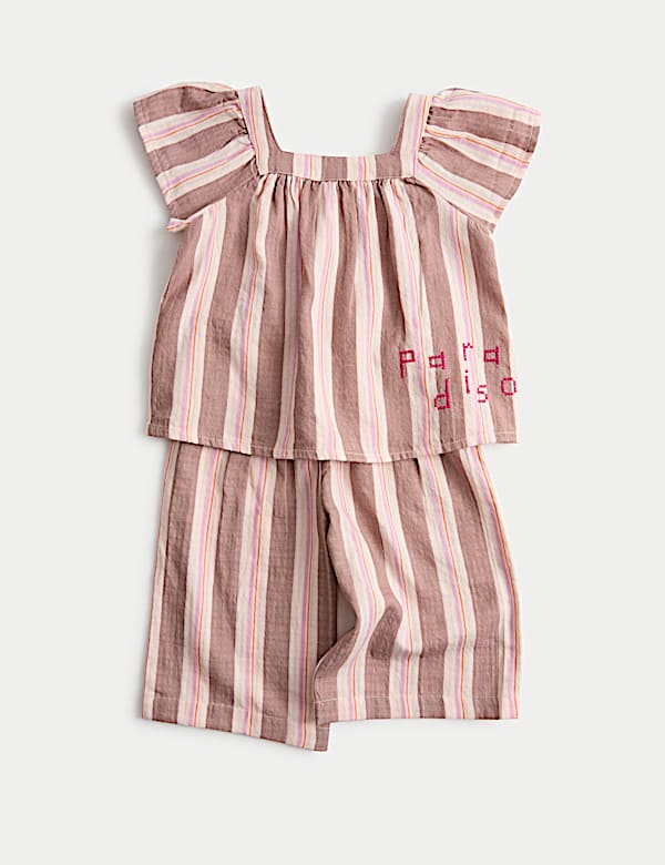 2 Piece Pure Cotton Stripe Outfit (0-5 Yrs)