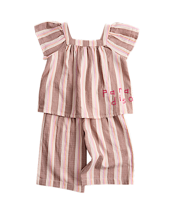 2 Piece Pure Cotton Stripe Outfit (0-5 Yrs)