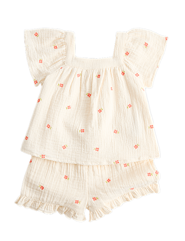 2 Piece Blouse & Shorts Outfit (0-5 Yrs)