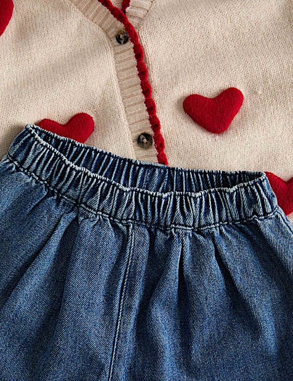 3 Piece Heart Cardigan Outfit (0-5 Yrs) - LU