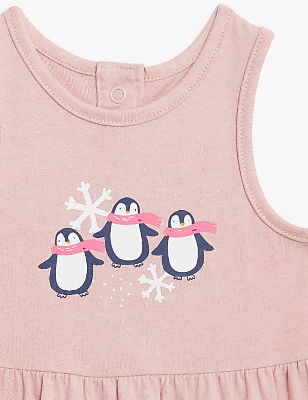 Pure Cotton Penguin Dungarees