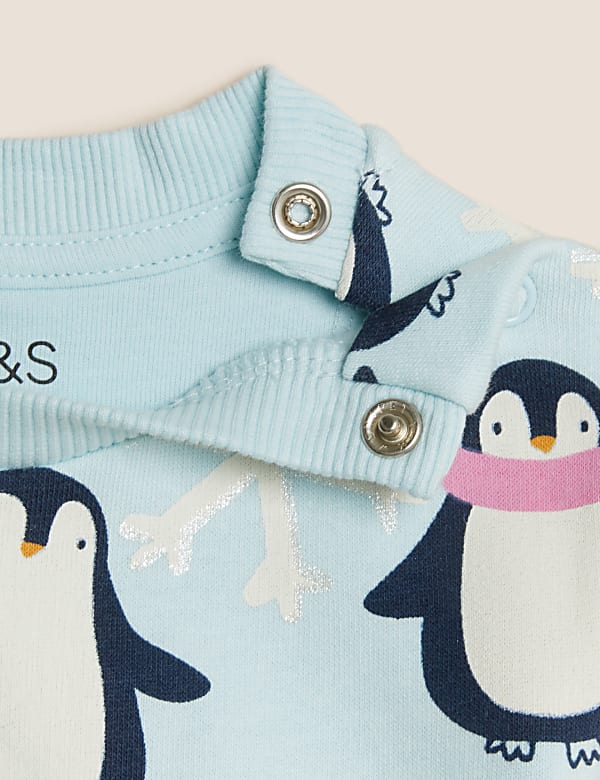 Cotton Rich Penguin Print Sweater