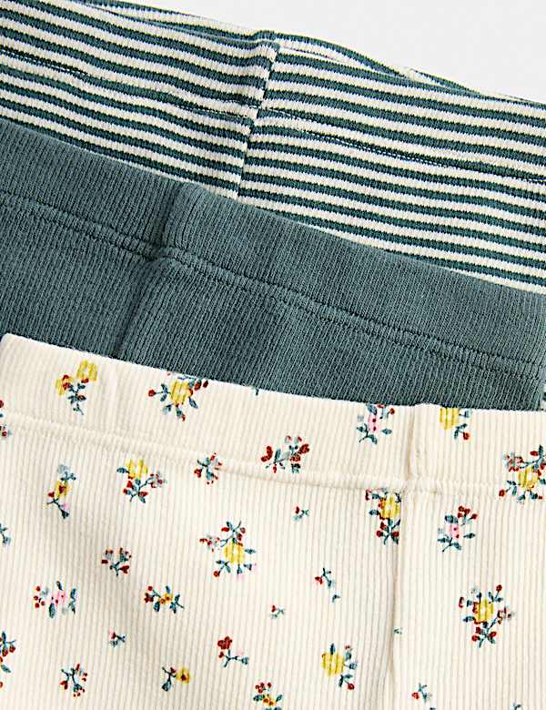 3 Pack Cotton Rich Ditsy Leggings (1-5 Yrs)