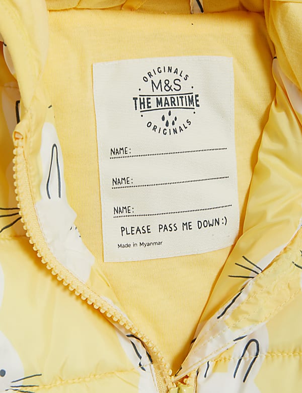 Bunny Print Hooded Jacket