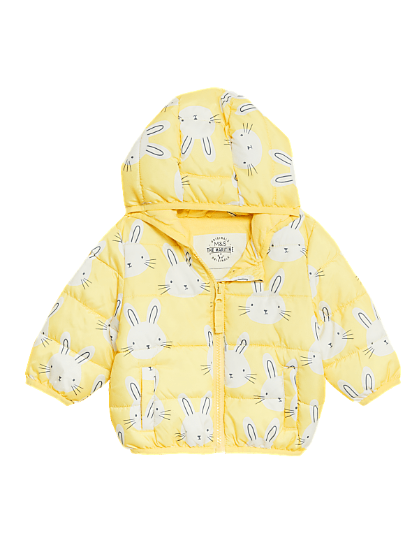 Bunny Print Hooded Jacket