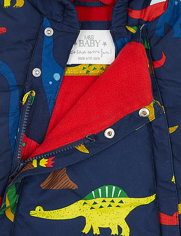 Hooded Padded Dinosaur Snowsuit (0-3 Yrs)
