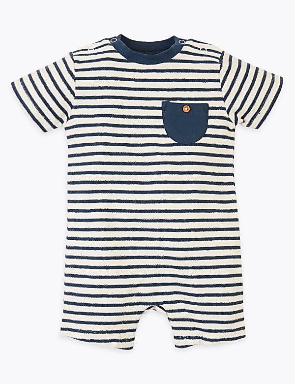 2 Pack Pure Cotton Patterned Rompers (0-3 Yrs)