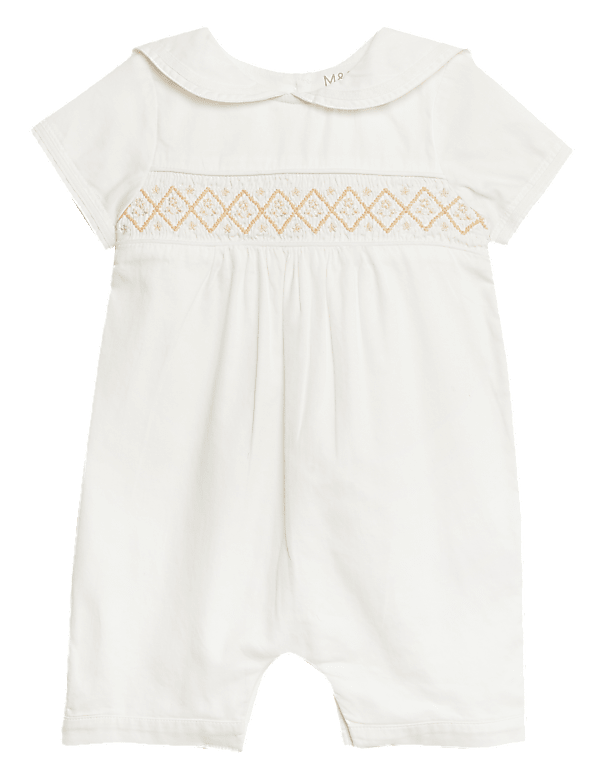 Pure Cotton Smocked Romper