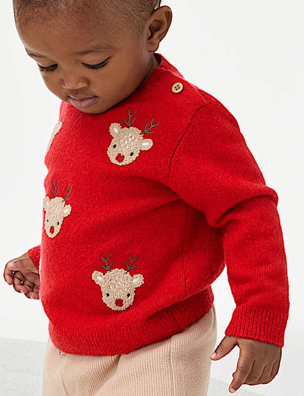 Reindeer Knitted Jumper (0-3 Yrs)
